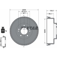 Bremstrommel TEXTAR 94031600 von Textar