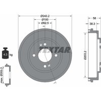 Bremstrommel TEXTAR 94033300 von Textar