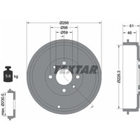 Bremstrommel TEXTAR 94034000 von Textar