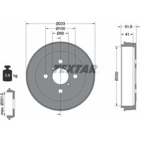 Bremstrommel TEXTAR 94034600 von Textar