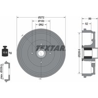 Bremstrommel TEXTAR 94038900 von Textar