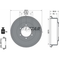 Bremstrommel TEXTAR 94040400 von Textar