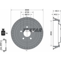 Bremstrommel TEXTAR 94040800 von Textar
