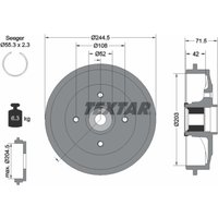 Bremstrommel TEXTAR 94041200 von Textar