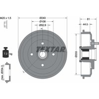 Bremstrommel TEXTAR 94041300 von Textar