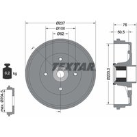 Bremstrommel TEXTAR 94041400 von Textar