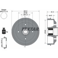 Bremstrommel TEXTAR 94041900 von Textar