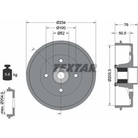 Bremstrommel TEXTAR 94042400 von Textar