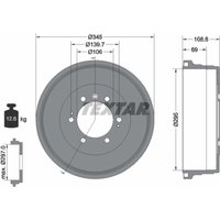 Bremstrommel TEXTAR 94042900 von Textar