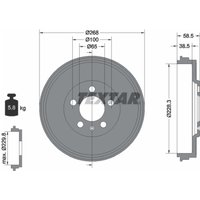 Bremstrommel TEXTAR 94046000 von Textar