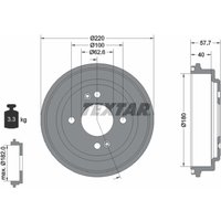 Bremstrommel TEXTAR 94047000 von Textar