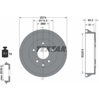 Bremstrommel TEXTAR 94047800 von Textar