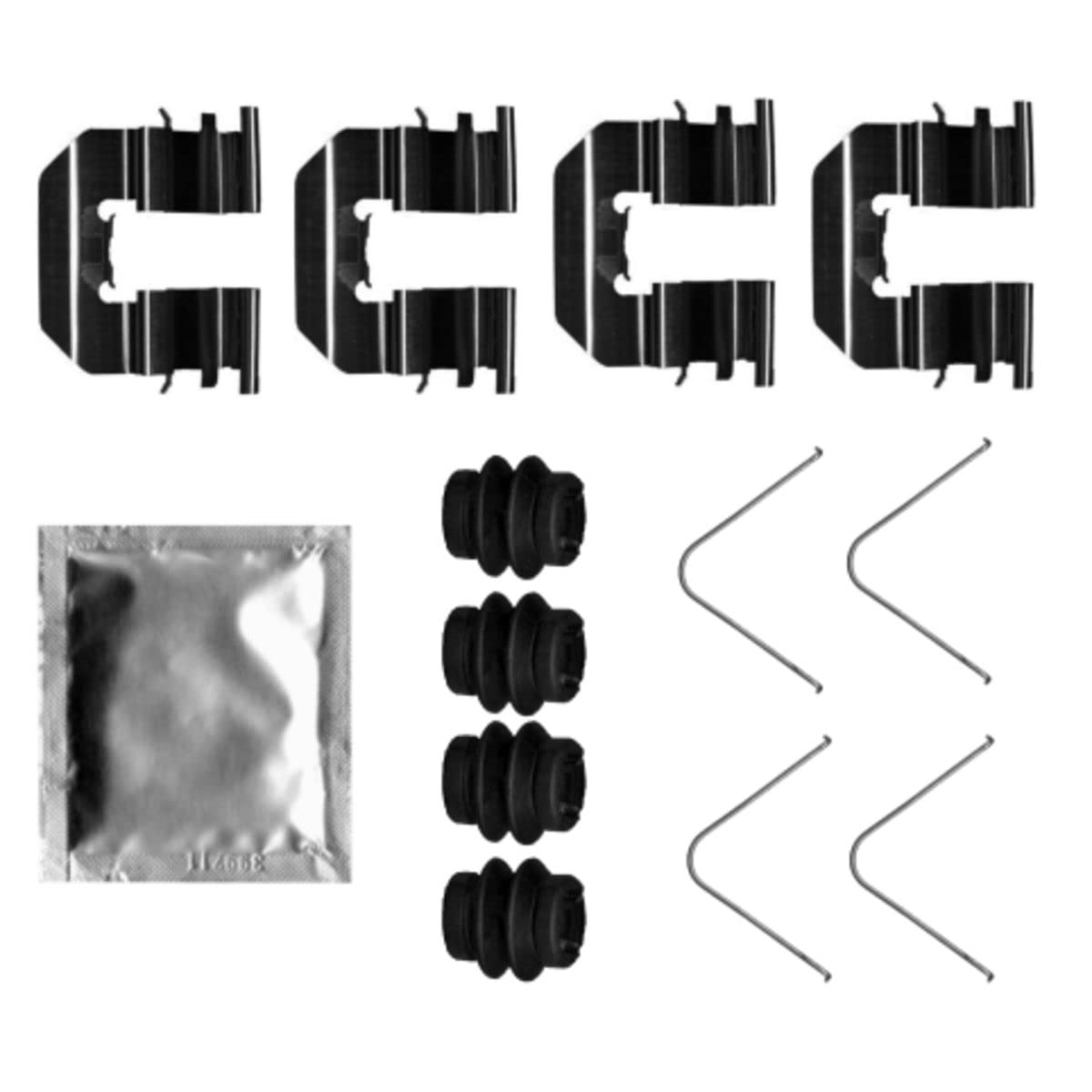 TEXTAR 82550600 Zubehörsatz Scheibenbremsbelag Hinten 0.053kg von Textar