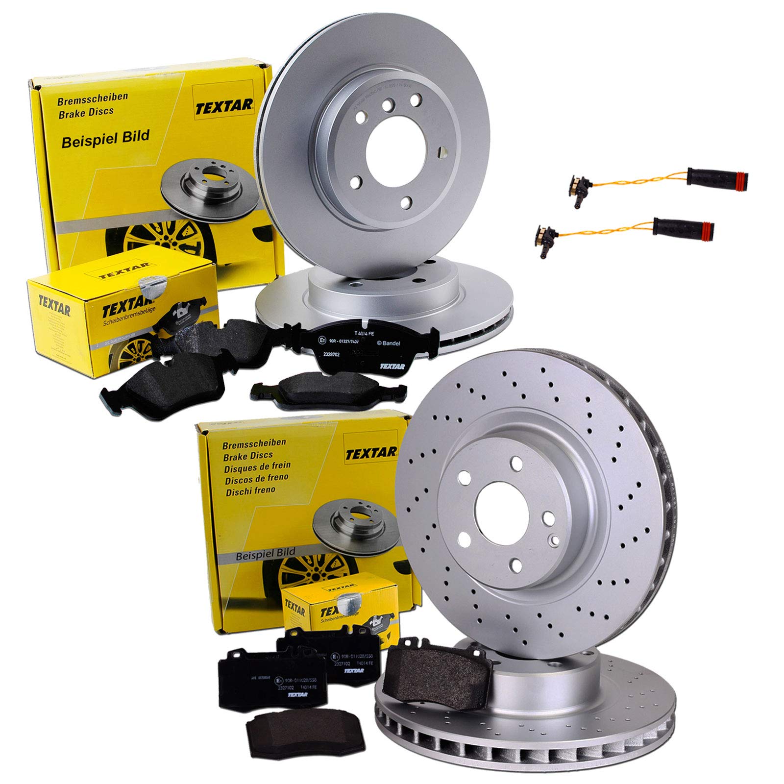TEXTAR PRO+ HC BREMSSCHEIBEN + BELÄGE VORNE + HINTEN für S-KLASSE W221 + C216 mit Warnkontakten TEXTAR PRO+ HC BREMSSCHEIBEN + BELÄGE VORNE + HINTEN für S-KLASSE W221 + C216 mit Warnkontakten von Textar