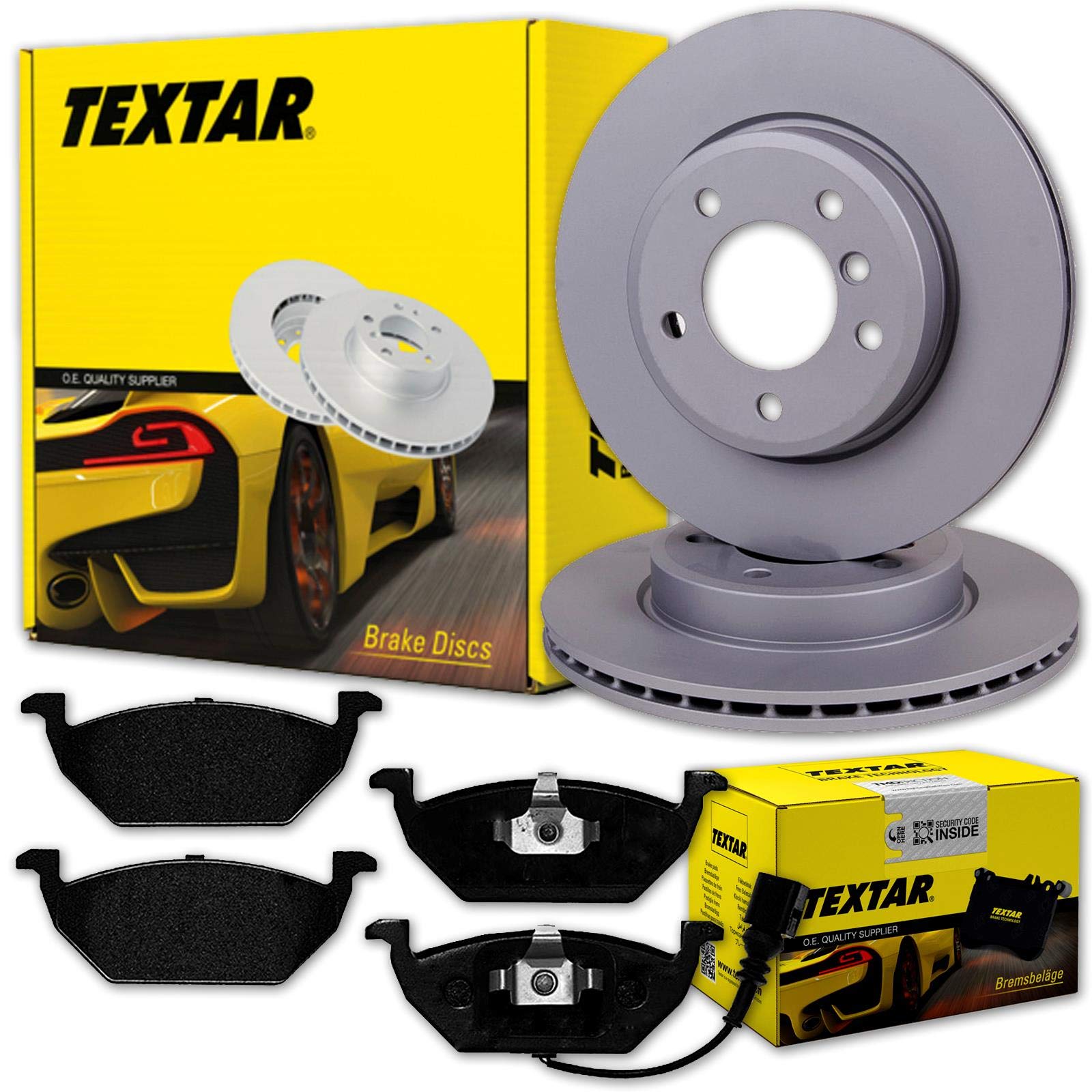 TEXTAR PRO+ HC BREMSSCHEIBEN + BELÄGE VORNE 256x22mm // NUR für PR-Nummer 1LR, 1ZG, 1ZJ von Textar