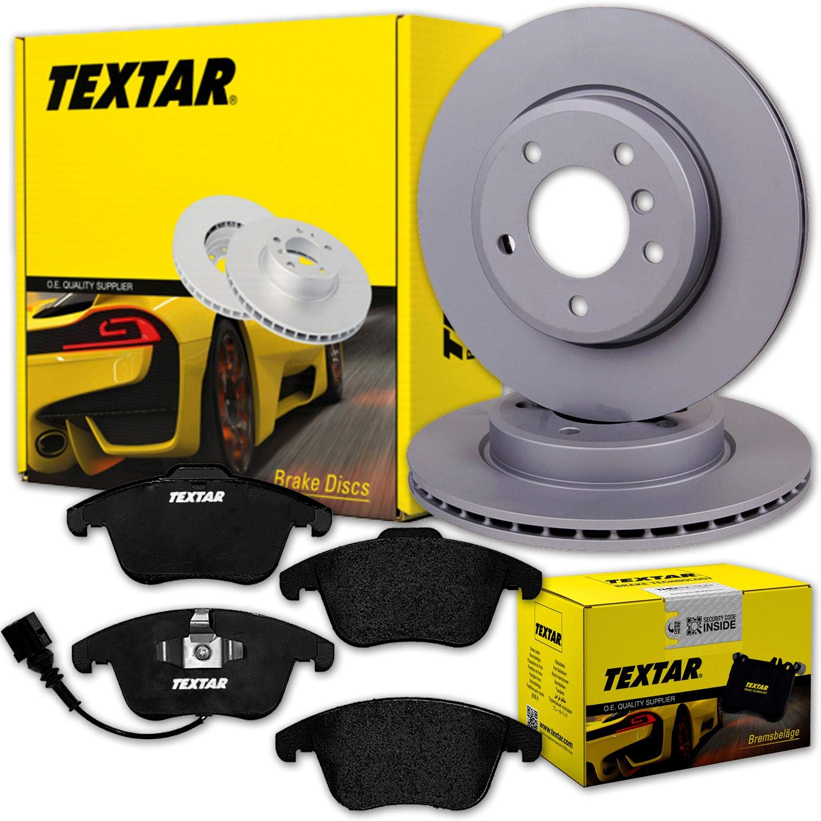 TEXTAR PRO+ HC BREMSSCHEIBEN 312mm + BELÄGE VORNE 312x25mm / NUR für PR-Nummer 1LJ von Textar