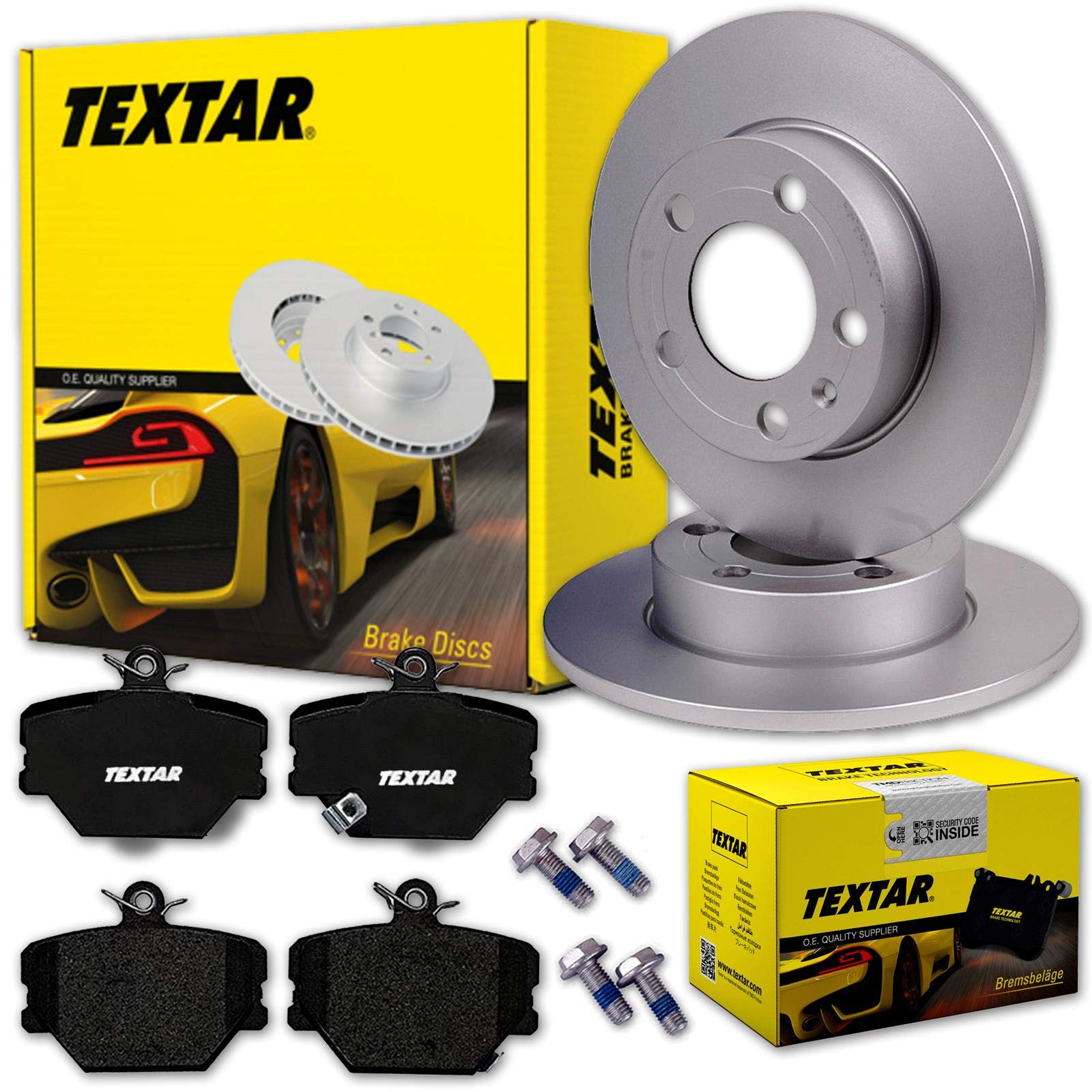 TEXTAR PRO BREMSSCHEIBEN + BELÄGE VORNE 280x9mm 450 452 Fortwo Bj. 1998-2007 von Textar