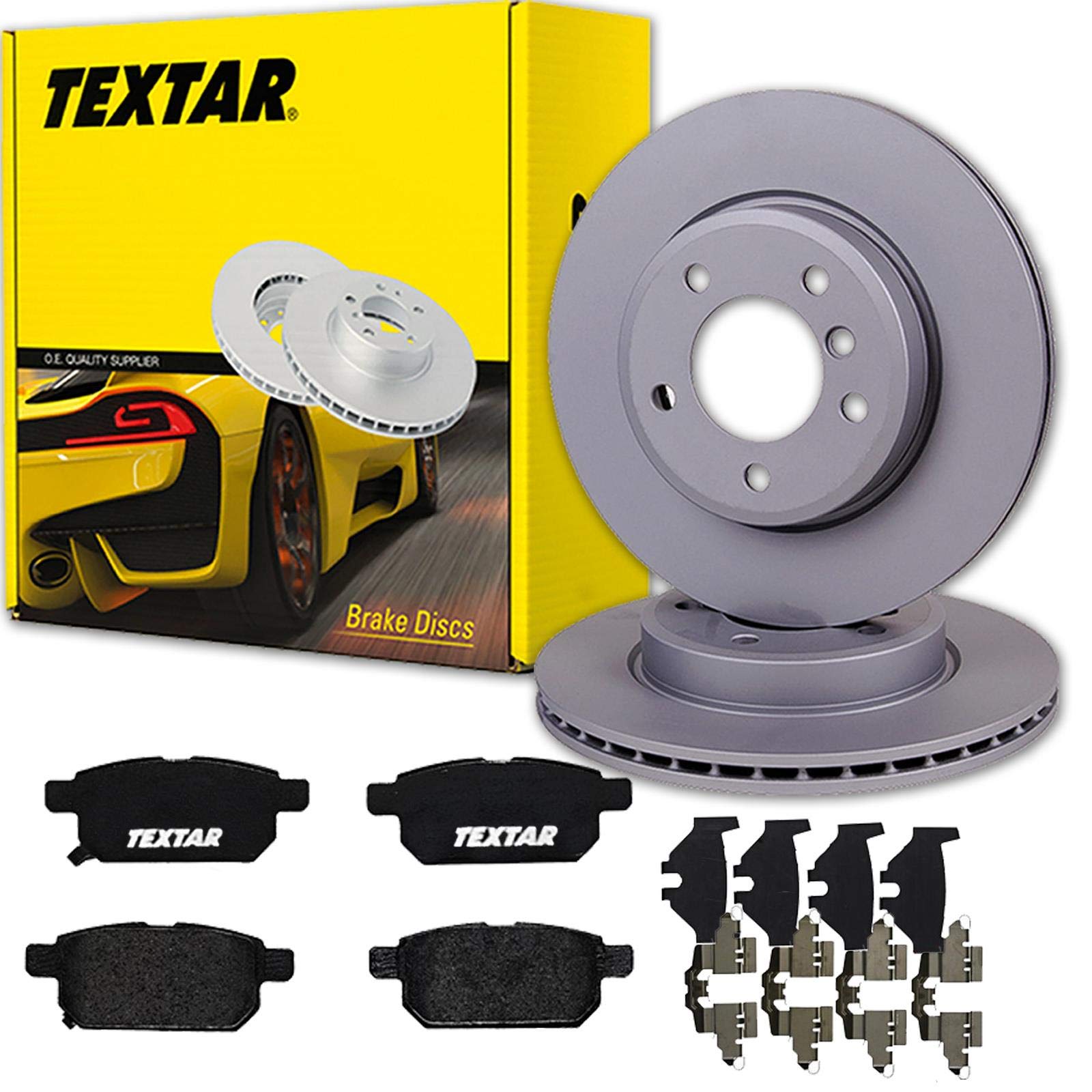 TEXTAR PRO BREMSSCHEIBEN 256x22mm + BELÄGE VORNE für Fahrzeuge ohne Tempomat von Textar