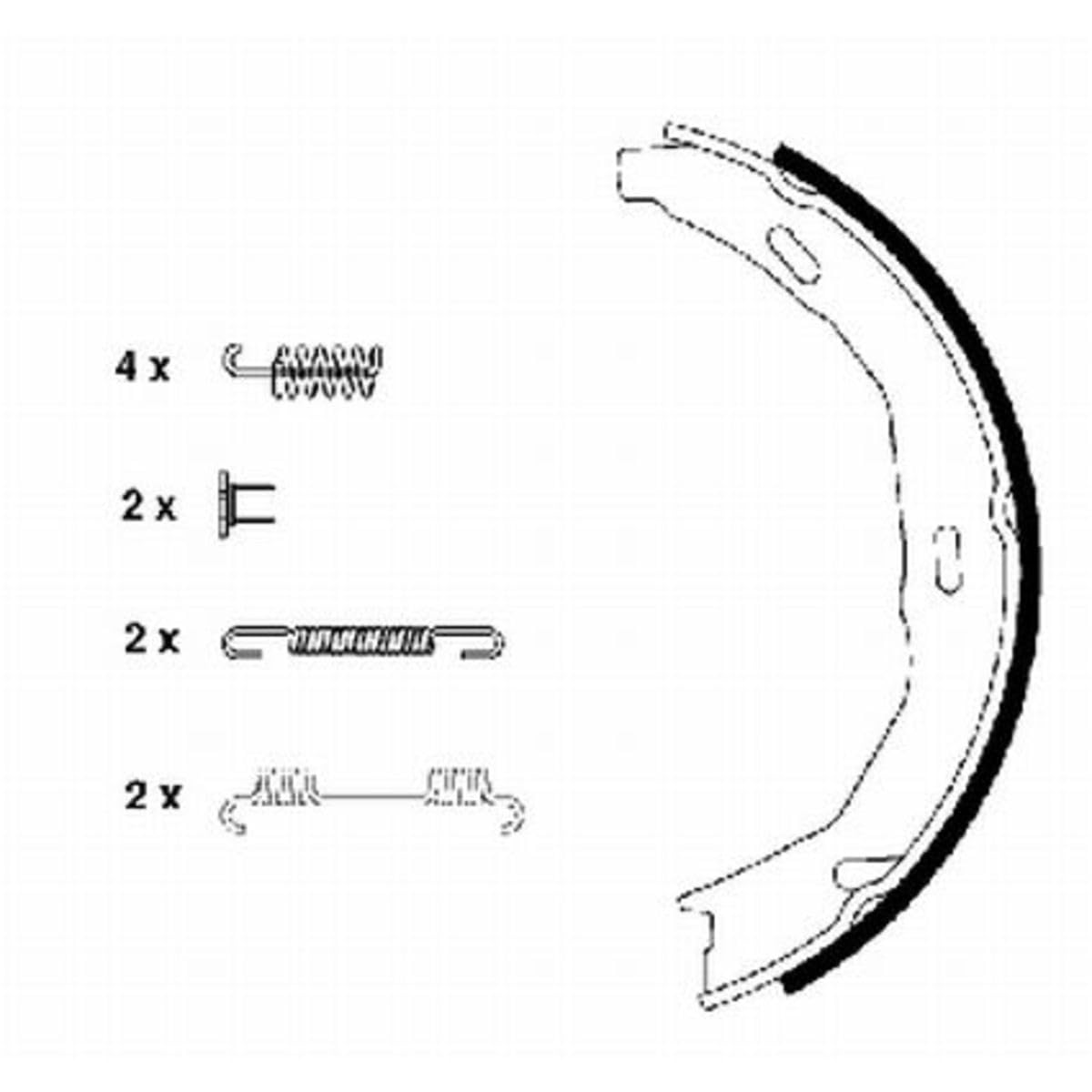 Textar 91066900 Bremsbackensatz, Feststellbremse von Textar