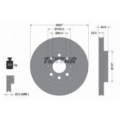 Textar 92145703 Bremsscheibe Set of 2 Textar 92145703 Bremsscheibe Set of 2 von Textar