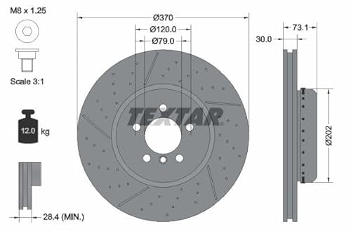 Textar 92265425 Bremsscheibe, Set of 2 Textar 92265425 Bremsscheibe, Set of 2 von Textar