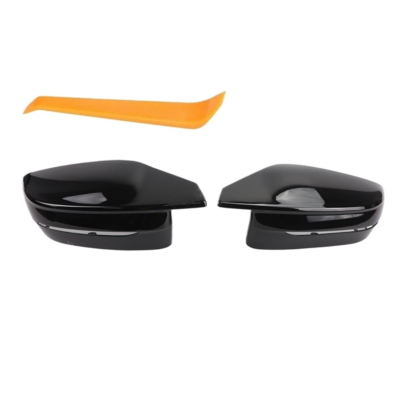 Auto Rückspiegel Kappe Für M240i M440i I4 M50 M2 G87 M3 Ersatz Carbon Look Schwarz Rückansicht Seiten Spiegel Abdeckung Caps Rückspiegel Abdeckung(Bright Black) von Tfkkaw
