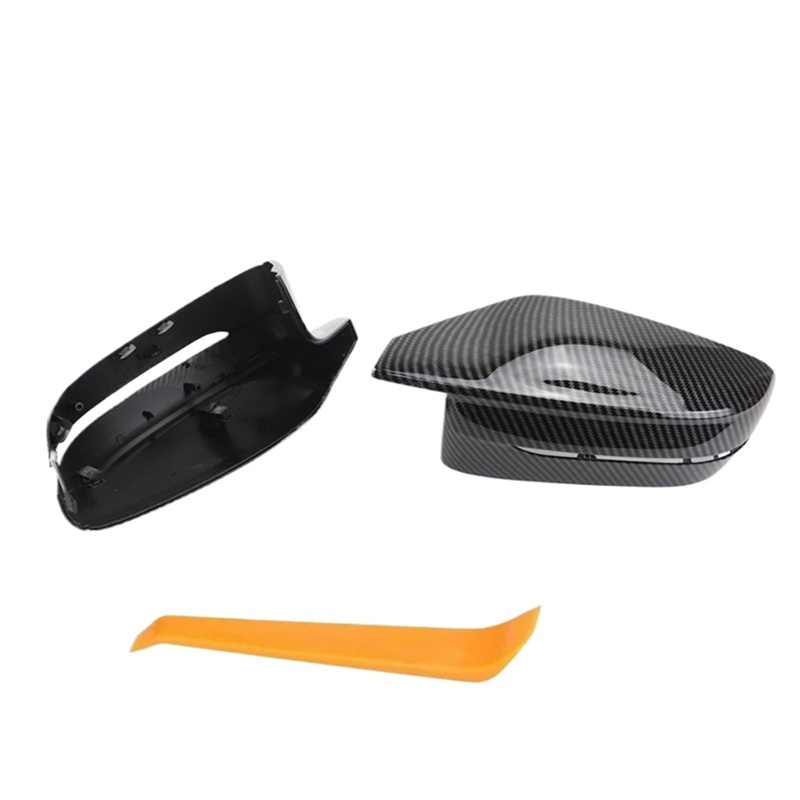 Auto Rückspiegel Kappe Für M240i M440i I4 M50 M2 G87 M3 Ersatz Carbon Look Schwarz Rückansicht Seiten Spiegel Abdeckung Caps Rückspiegel Abdeckung(Carbon Fiber Look) von Tfkkaw