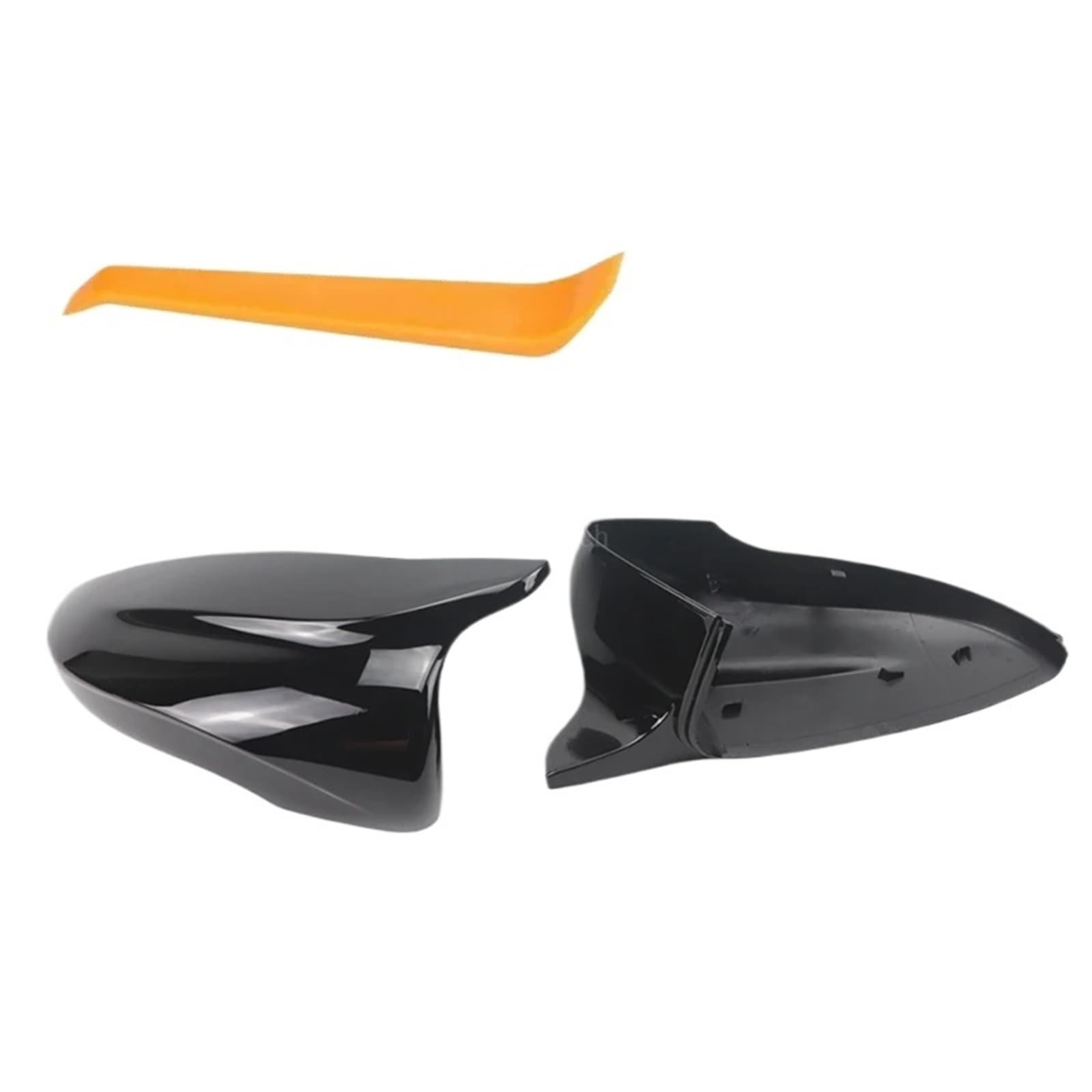 Auto Rückspiegel Kappe Für VW Für JETTA MK6 Für Passat B7 Für Scirocco Ersatz Seite Flügel Spiegel Abdeckung Kappe Carbon Faser Muster Schwarz Rückspiegel Abdeckung(Bright Black) von Tfkkaw