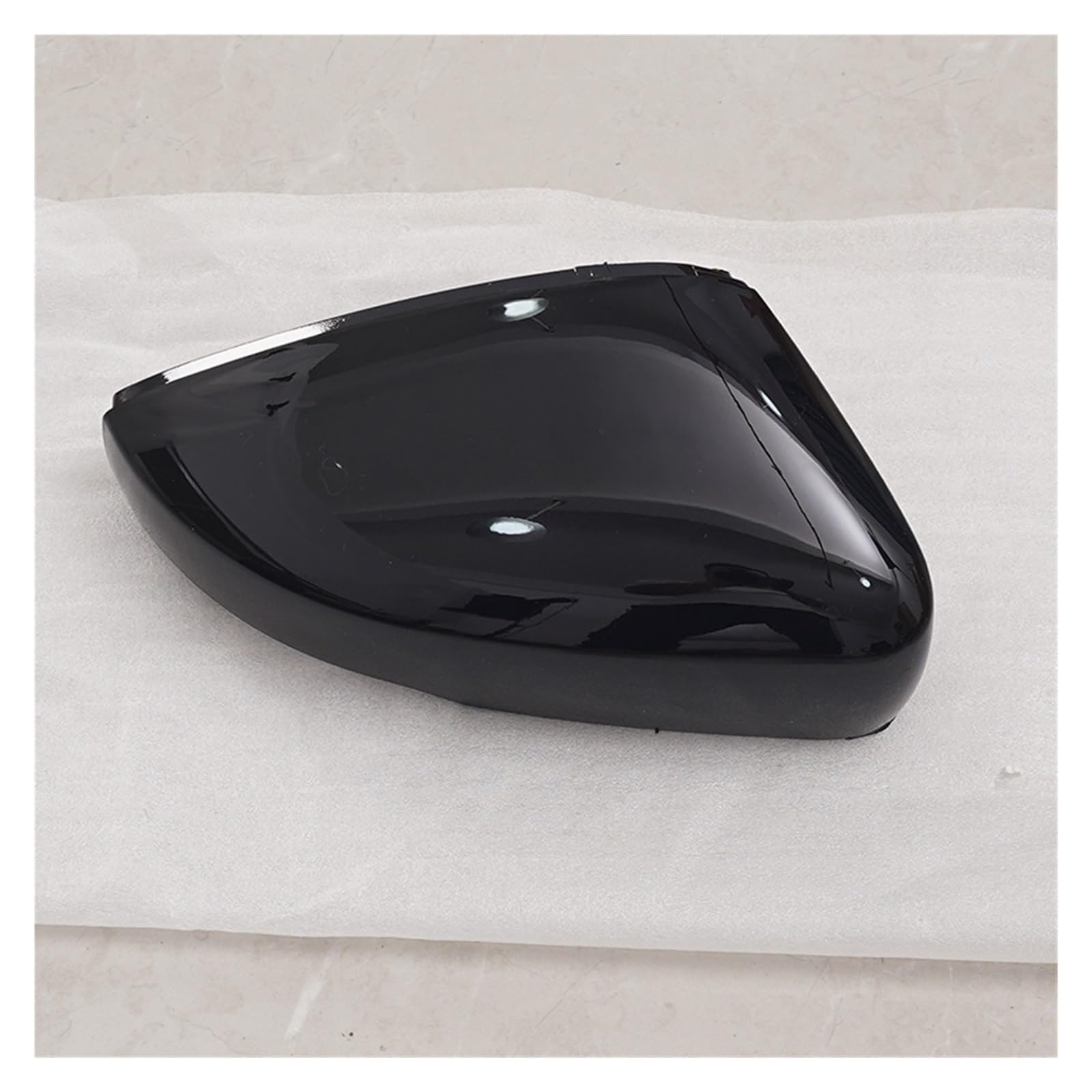 Auto Rückspiegel Kappe Für VW Für Polo MK5 6R 6C Seite Rückspiegel Abdeckung Ersatz Shell Trim Schwarz Rot Seite Spiegel Kappen Zubehör Rückspiegel Abdeckung(Glass Black right) von Tfkkaw