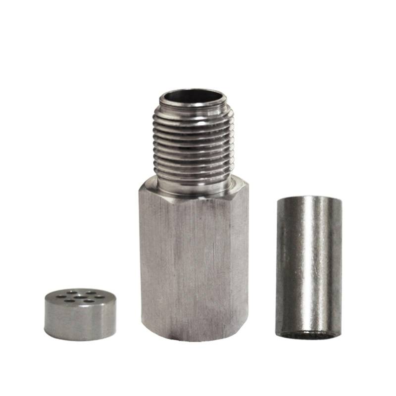 Lambdasonden Universal O2 Auto Sauerstoff Sensor Spacer Motor Licht Adapter Bung Katalysator Fix Eisen Nickel Beschichtung Sauerstoff Sensor Oxide Sensor(Schwarz) von Tfkkaw