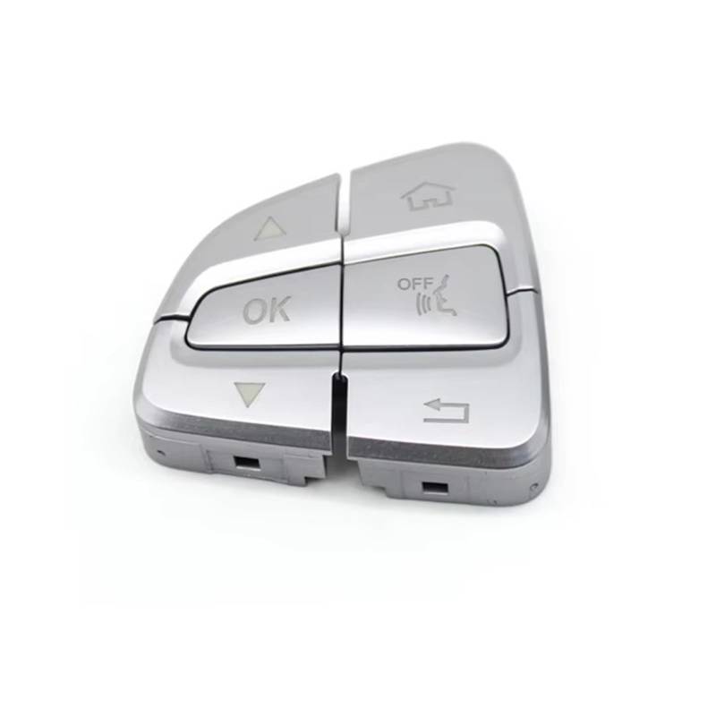 Lenkradtastenschalter Für Benz C Für GLC Klasse W205 W253 0999050300 Auto Multi-Funktion Lenkrad Schalter Control Tasten Abdeckung Lenkrad-Bedientaste(Sliver L) von Tfkkaw