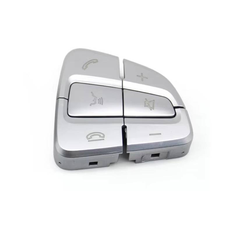Lenkradtastenschalter Für Benz C Für GLC Klasse W205 W253 0999050300 Auto Multi-Funktion Lenkrad Schalter Control Tasten Abdeckung Lenkrad-Bedientaste(Sliver R) von Tfkkaw