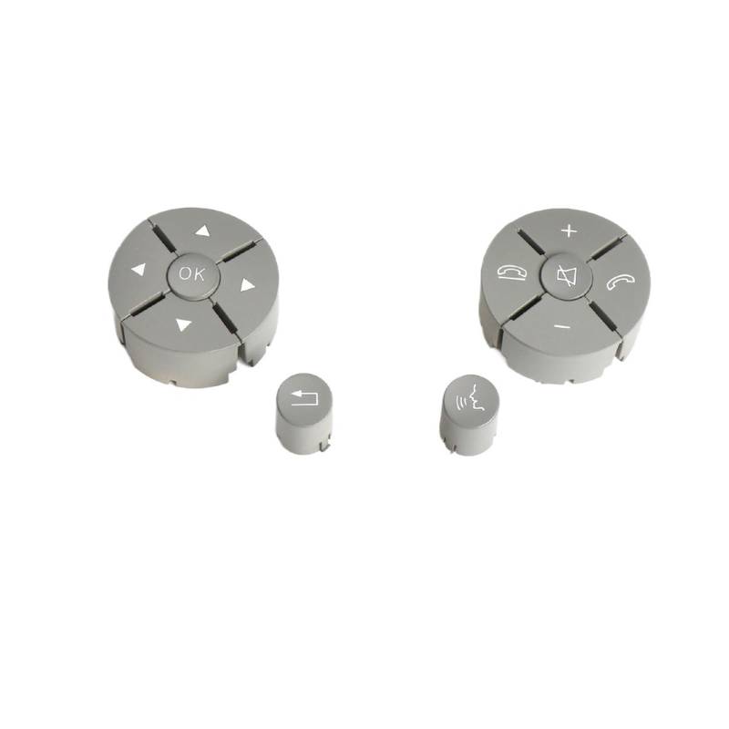 Lenkradtastenschalter Für Benz CE Für GLK Klasse W204 W212 2048210351 Lenkrad Schalter Steuerung Tasten Auto Multifunktions Schalter Tasten Lenkrad-Bedientaste(Gray 1 Pair) von Tfkkaw