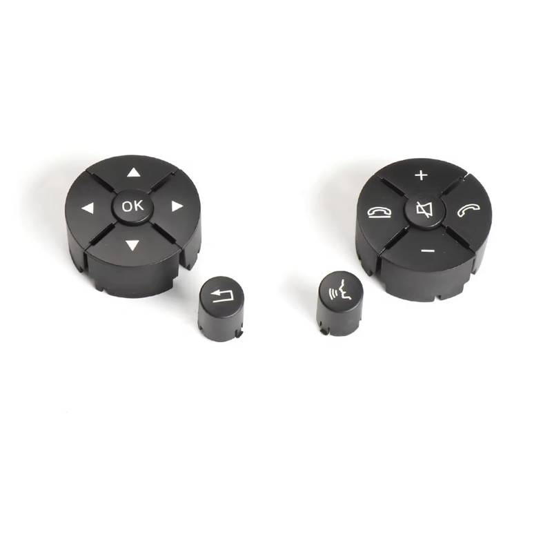 Lenkradtastenschalter Für Benz CE Für GLK Klasse W204 X204 C180 C200 C250 C260 C300 C350 W207 W212 Auto Multi-Funktion Lenkrad Taste Tasten Lenkrad-Bedientaste(Black 1 Pair) von Tfkkaw