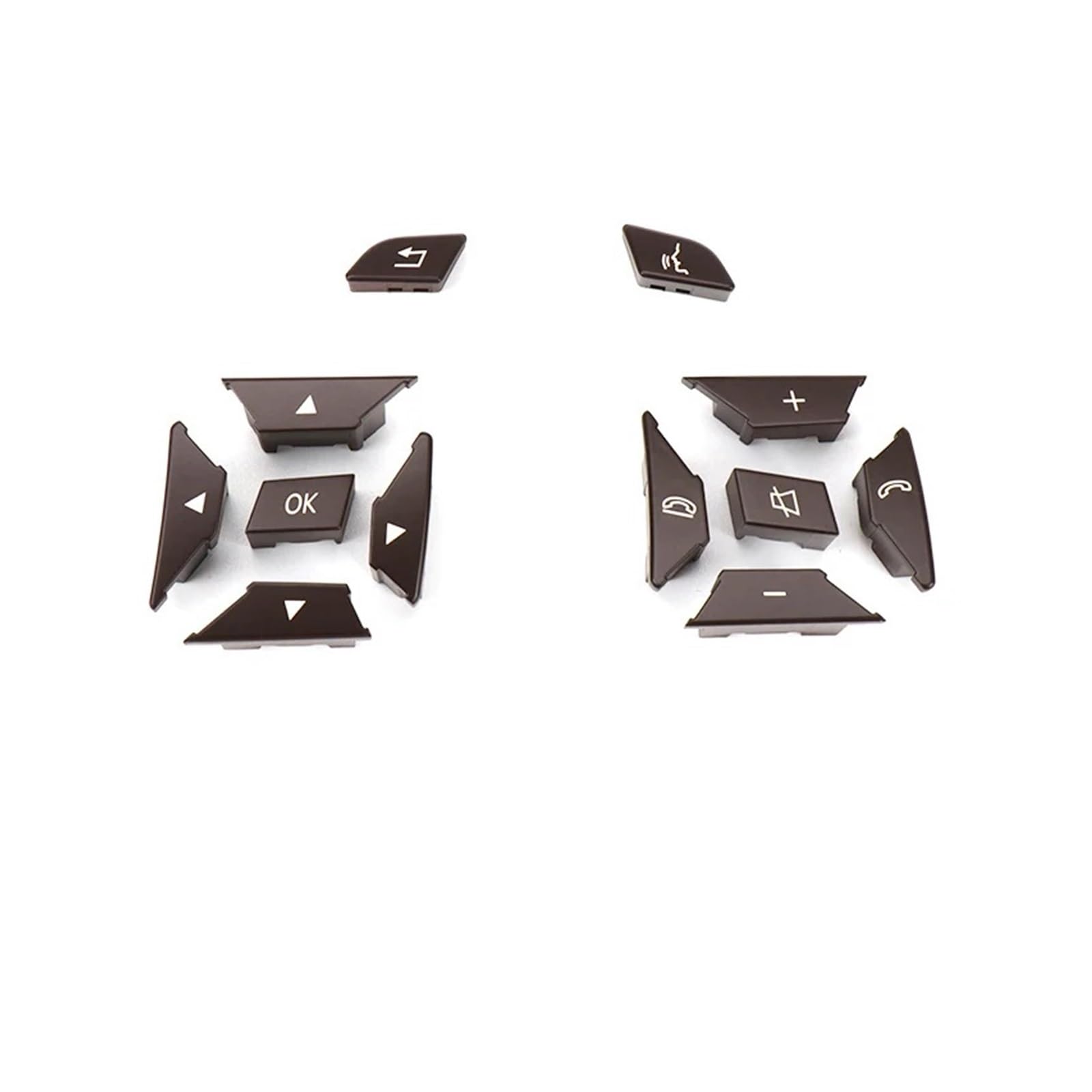 Lenkradtastenschalter Für Benz CEA Für GLK Klasse W204 X204 W212 W156 W246 W207 W117 W218 Auto Lenkrad Schalter Multifunktions Taste Lenkrad-Bedientaste(Brown 1 Pair) von Tfkkaw