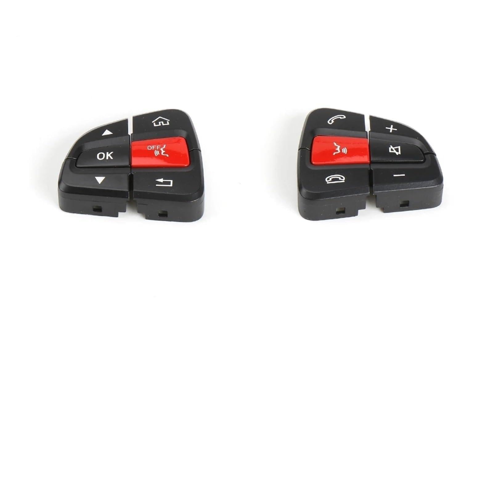Lenkradtastenschalter Für Benz Für GLC C Klasse W205 W253 C180 C200 Für GLC300 Lenkrad Schalter Tasten Auto Multifunktions Schalter Tasten Lenkrad-Bedientaste(Black Red) von Tfkkaw