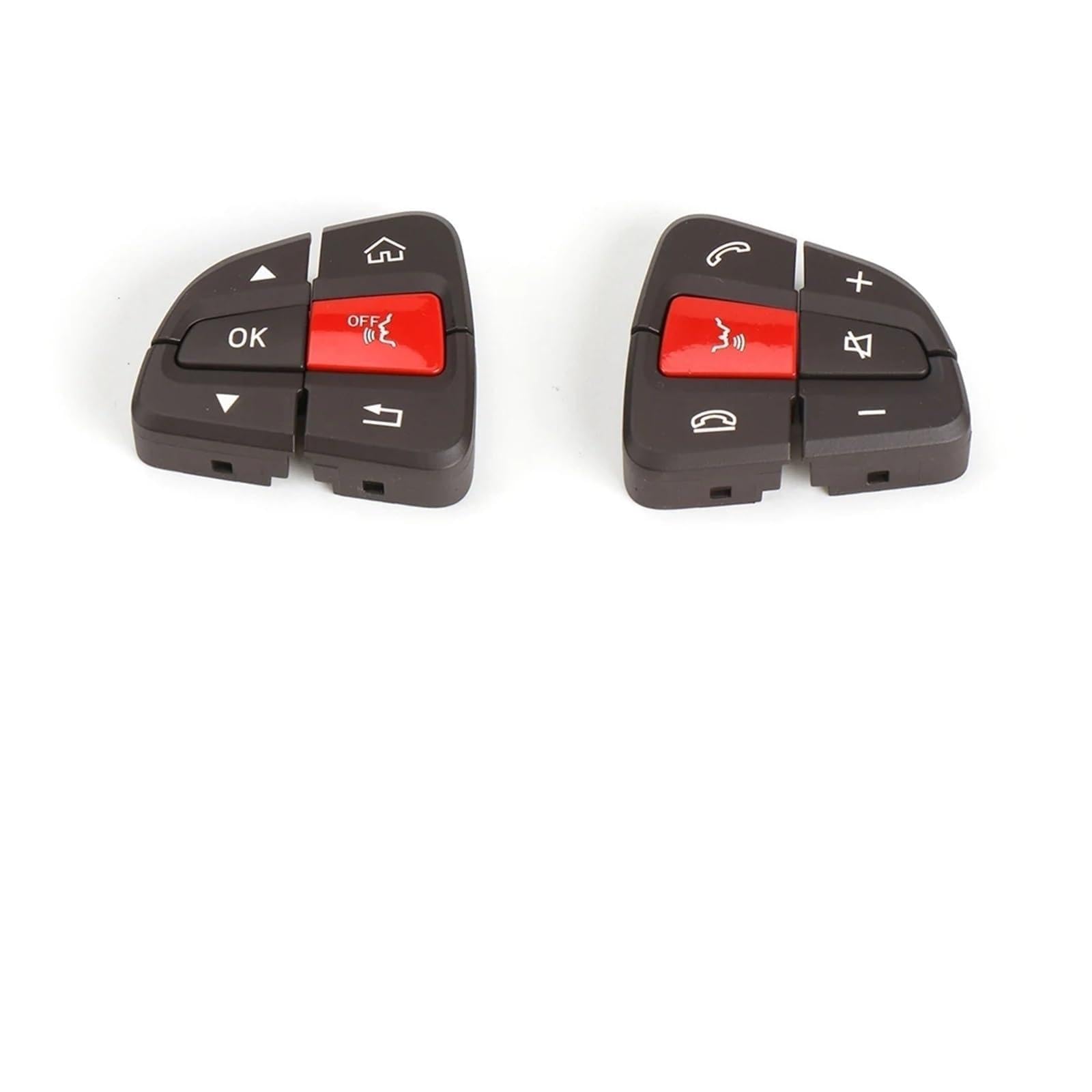 Lenkradtastenschalter Für Benz Für GLC C Klasse W205 W253 C180 C200 Für GLC300 Lenkrad Schalter Tasten Auto Multifunktions Schalter Tasten Lenkrad-Bedientaste(Brown Red) von Tfkkaw