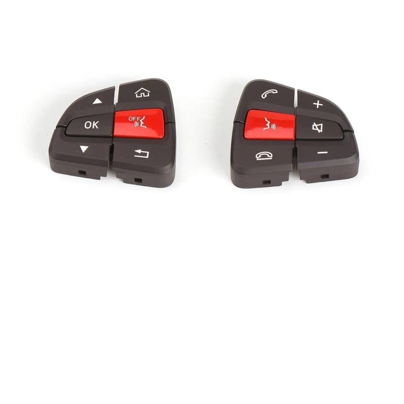 Lenkradtastenschalter Für Benz Für GLC C Klasse W205 W253 C180 C200 Für GLC300 Lenkrad Schalter Tasten Auto Multifunktions Schalter Tasten Lenkrad-Bedientaste(Brown Red) von Tfkkaw