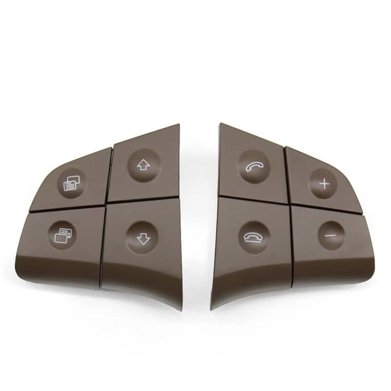 Lenkradtastenschalter Für Benz ML GL BR Klasse 2006 2007 2008 2009 W164 W245 W251 Auto Multifunktions Lenkrad Control Schalter Taste Kit Lenkrad-Bedientaste(Model A Brown) von Tfkkaw