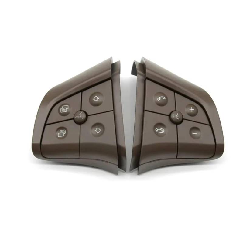 Lenkradtastenschalter Für Benz W164 W245 W251 ML GL 300 350 400 450 2006-2009 Auto Multi-Funktion Lenkrad Schalter Taste Kit Control Key Lenkrad-Bedientaste(B Brown Assembly) von Tfkkaw