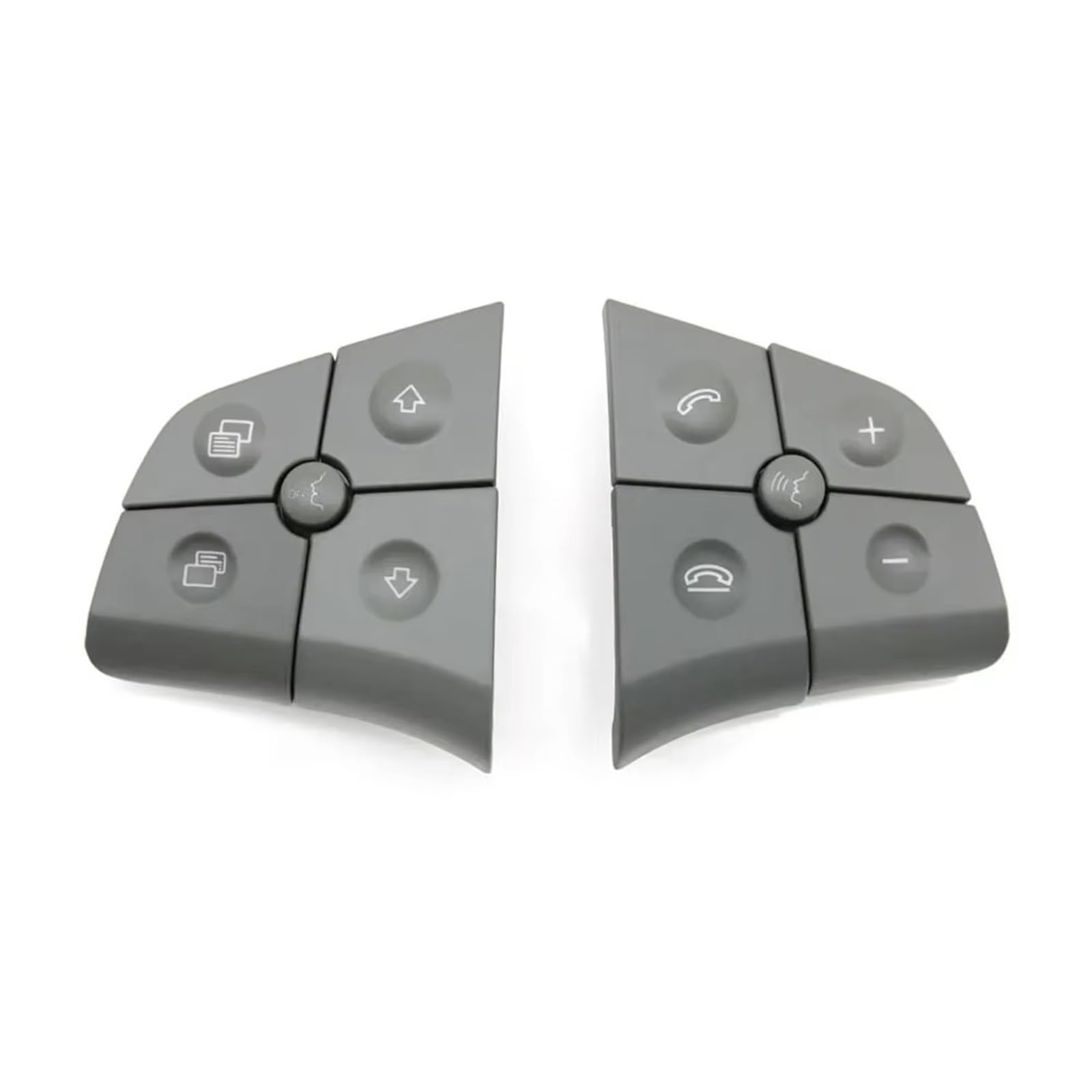 Lenkradtastenschalter Für Benz W164 W245 W251 ML GL 300 350 400 450 2006-2009 Auto Multi-Funktion Lenkrad Schalter Taste Kit Control Key Lenkrad-Bedientaste(B Gray Button) von Tfkkaw