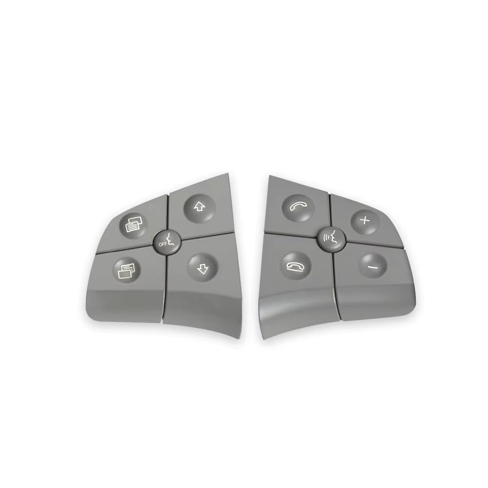 Lenkradtastenschalter Für Benz W164 W245 W251 ML GL BR Klasse Auto Multi-Funktion Lenkrad Schalter Tasten Telefon Control Schlüssel Lenkrad-Bedientaste(Model B Gray) von Tfkkaw