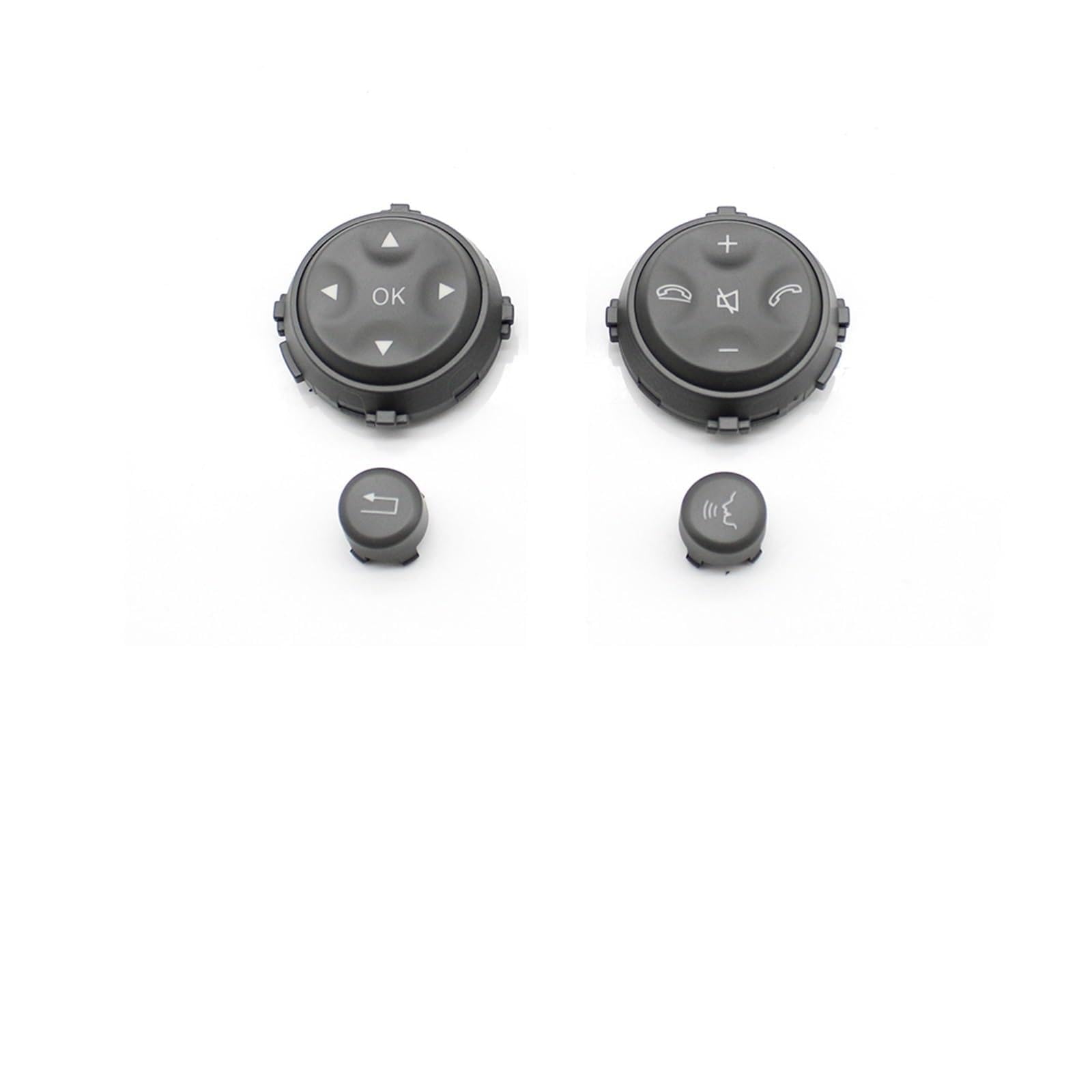 Lenkradtastenschalter Für Benz W221 W216 S CL Klasse S300 S350 S400 S600 Auto Multi-Funktion Lenkrad Control Schalter Push Taste Tasten Lenkrad-Bedientaste(Gray) von Tfkkaw