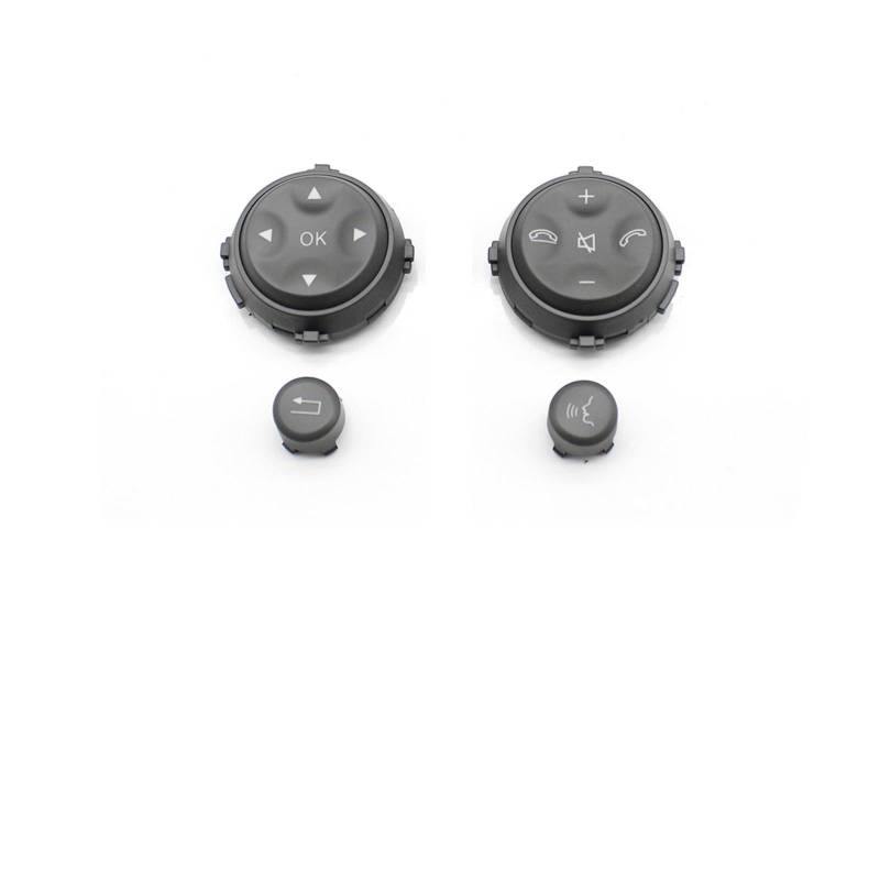 Lenkradtastenschalter Für Benz W221 W216 S CL Klasse S300 S350 S400 S600 Auto Multi-Funktion Lenkrad Control Schalter Push Taste Tasten Lenkrad-Bedientaste(Gray) von Tfkkaw
