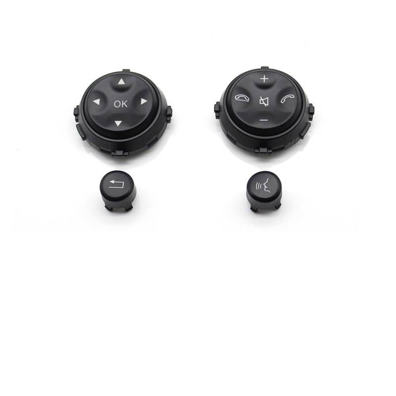 Lenkradtastenschalter Für Benz W221 W216 S CL Klasse S300 S350 S400 S600 Auto Multi-Funktion Lenkrad Control Schalter Push Taste Tasten Lenkrad-Bedientaste(Schwarz) von Tfkkaw