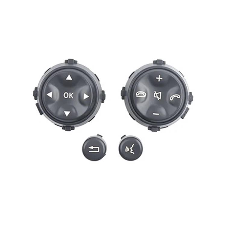 Lenkradtastenschalter Für Benz W221 W216 S CL Klasse S300 S350 S400 S600 Auto Multifunktions-Lenkrad-Steuerschalter Drucktasten Lenkrad-Bedientaste(Gray) von Tfkkaw