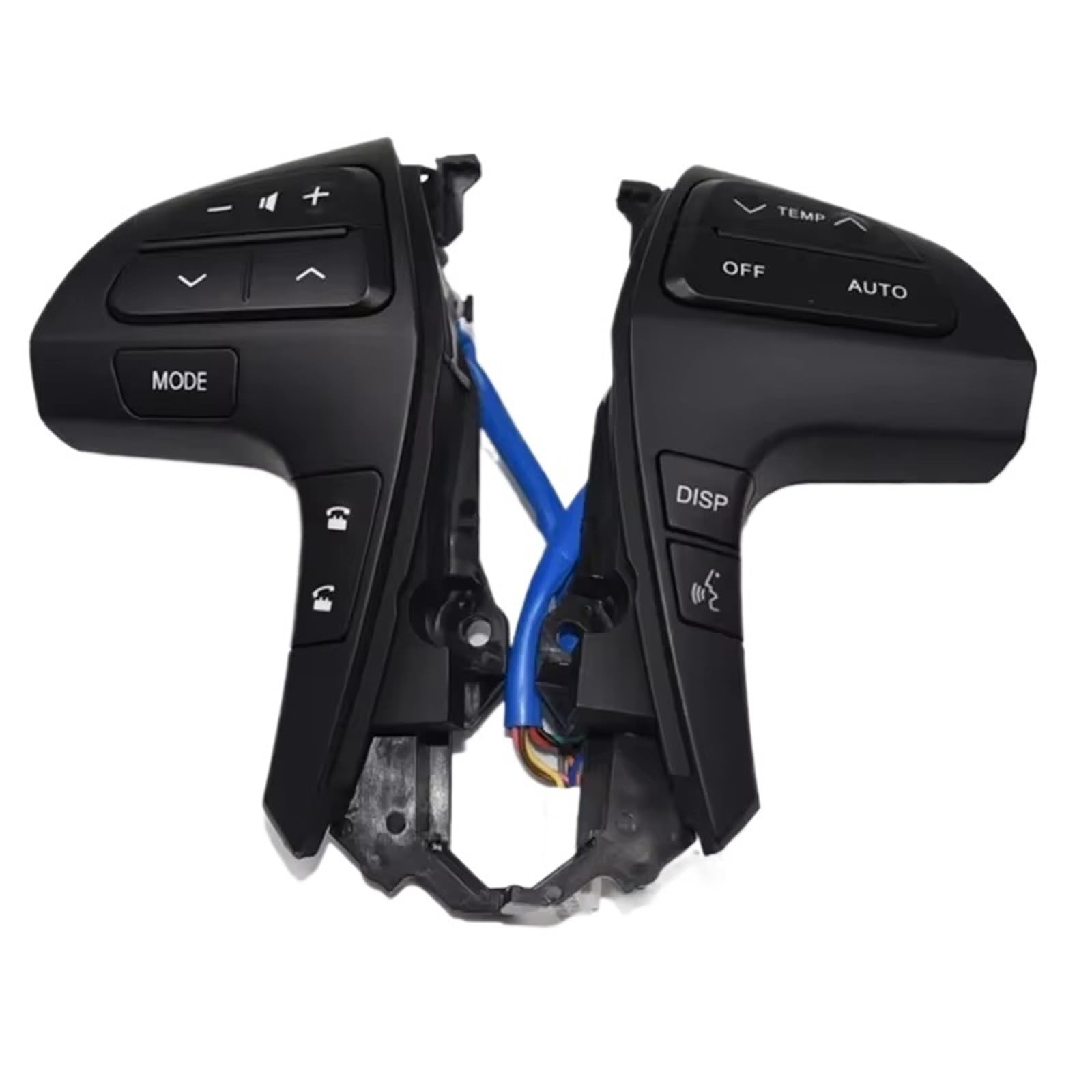 Lenkradtastenschalter Für Highlander Für Camry Für Innova Für Fortuner 84250-06180 Auto Multifunktions Lenkrad Audio Control Taste AC Taste Lautstärke Taste Lenkrad-Bedientaste(Schwarz) von Tfkkaw