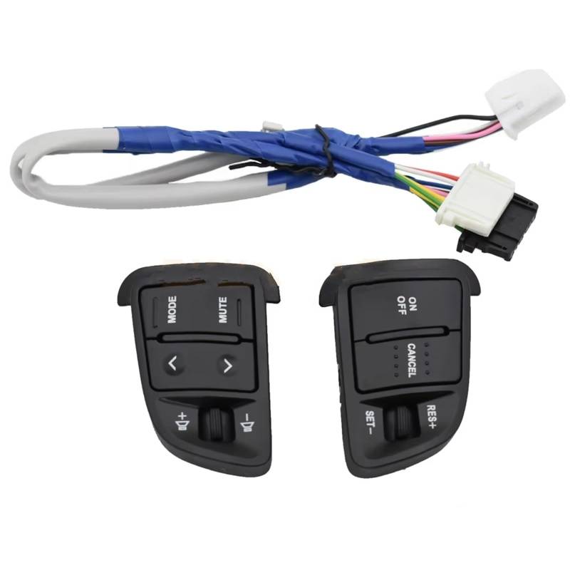 Lenkradtastenschalter Für Kia Für Sportage SL 2011 2012 2013 2014 2016 Multifunktionslenkrad Audio Tempomat Tasten Schalter Mit Wärme Draht Lenkrad-Bedientaste(Sportage-L-R-Wire) von Tfkkaw