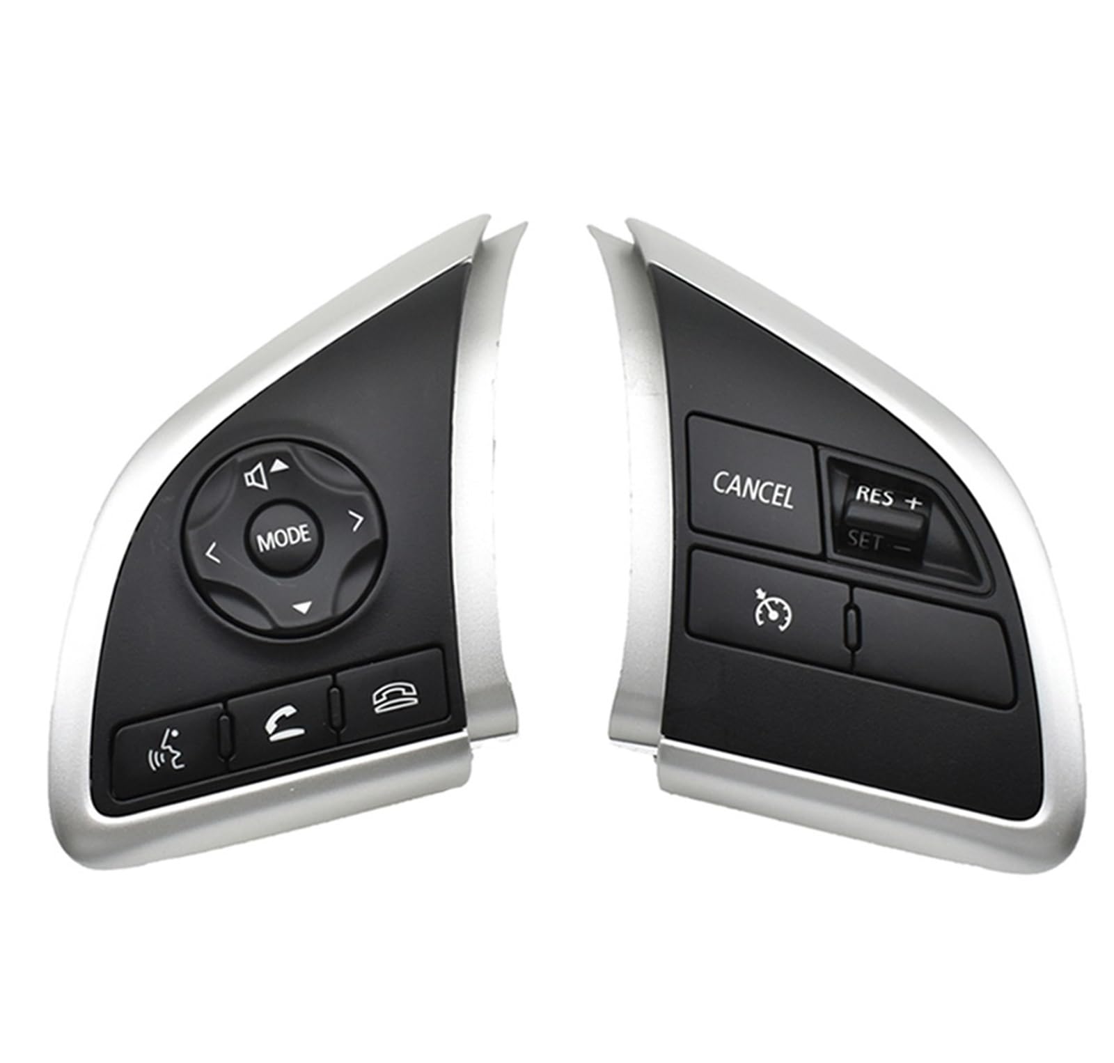 Lenkradtastenschalter Für Mitsubishi Für Eclipse Für Cross 2016-2018 Audio Lautstärke Bluetooth Tempomat Taste Multifunktions Lenkrad Schalter Lenkrad-Bedientaste(Sliver-nowire) von Tfkkaw