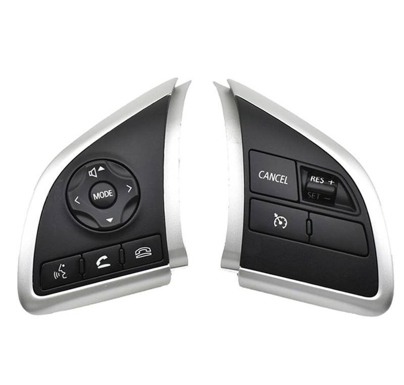 Lenkradtastenschalter Für Mitsubishi Für Eclipse Für Cross 2016-2018 Audio Lautstärke Bluetooth Tempomat Taste Multifunktions Lenkrad Schalter Lenkrad-Bedientaste(Sliver-nowire) von Tfkkaw
